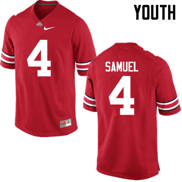 Ohio State Buckeyes Curtis Samuel Youth #4 Red Game Stitched College Football Jersey